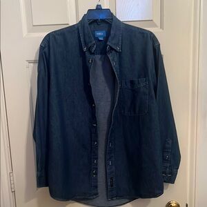 Blue Denim Button-Up Shirt